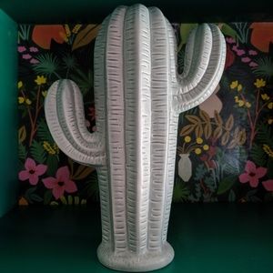 Green Cactus Ceramic Vase EUC